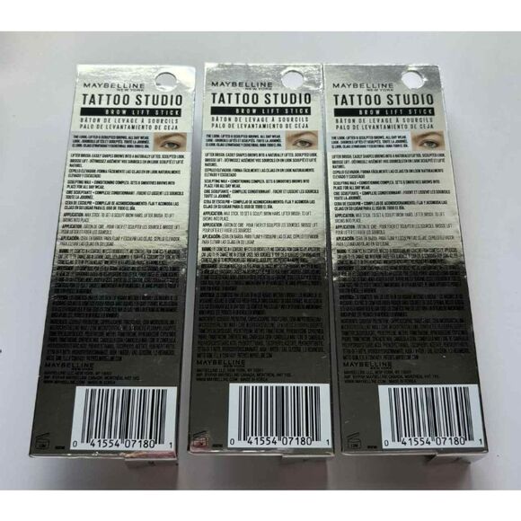 Maybelline Tattoo Studio Brow Lift Stick 264 Clear Lot of 3 - Picture 2 of 2